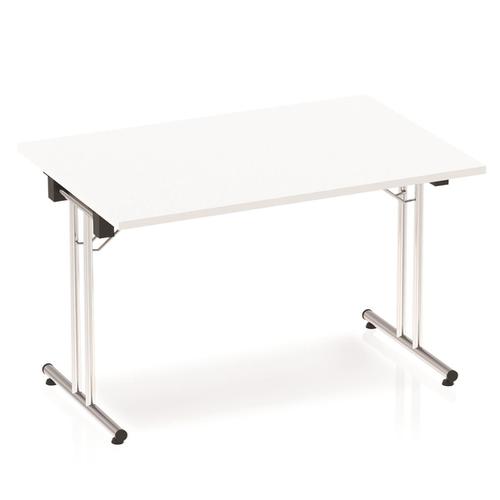 Sonix Rectangular Chrome Leg Folding Meeting Table 1200x800mm White Ref I000708
