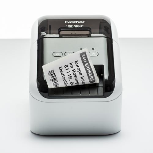 Brother Professional Label Printer 62mm Width Labels 148mm per Second Plug and Print Ref QL800