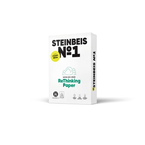 Steinbeis Recycled 100% Classic Printer Paper A3 80gsm Classic White 500 Sheets