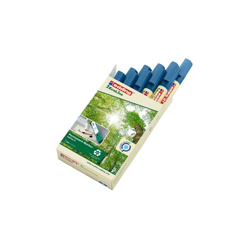 Edding 21 Ecoline Climate Neutral Bullet Tipped Permanent Marker Blue 4-21003 Pack x 10
