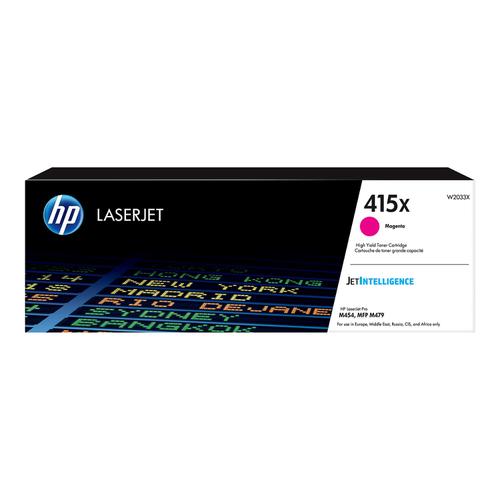 Hewlett Packard 415X Laser Toner Cartridge High Yield Page Life 6000pp Magenta Ref W2033X HP