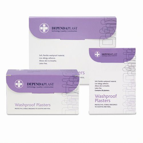 Washproof plasters assorted box100 536   Reliance Medical