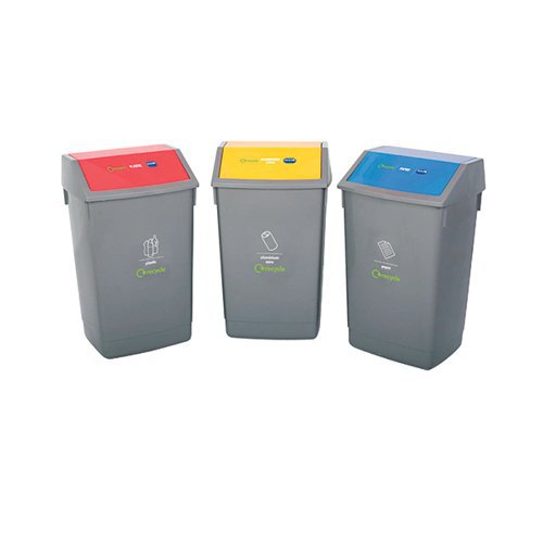 Addis Recycling Bin Kit With 3 Lids