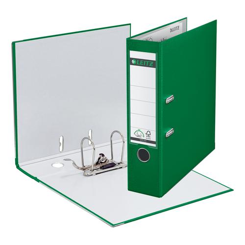 Leitz FSC Lever Arch File Plastic 80mm Spine A4 Green Ref 10101055 [Pack 10] ACCO Brands