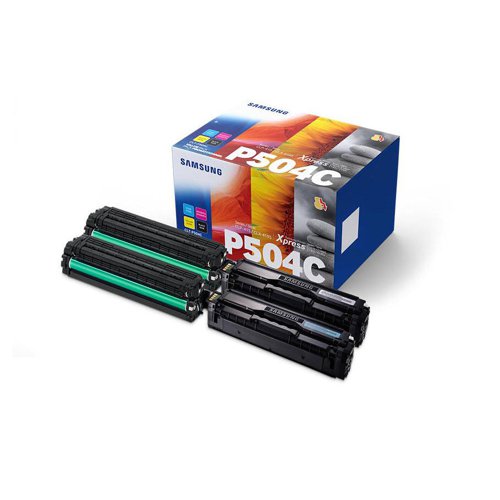 Samsung CLT-P504C Toner Carts Page Life Black 2500pp/1800pp Cyan/Mag/Yellow Ref CLT-P504C [Pack 4]