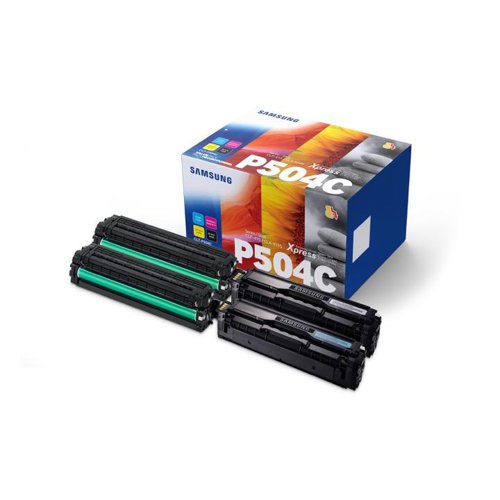 Samsung CLT-P504C Toner Carts Page Life Black 2500pp/1800pp Cyan/Mag/Yellow Ref CLT-P504C [Pack 4]