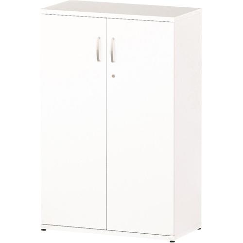 Trexus Office Medium Cupboard 800x400x1200mm 2 Shelves White Ref S00010