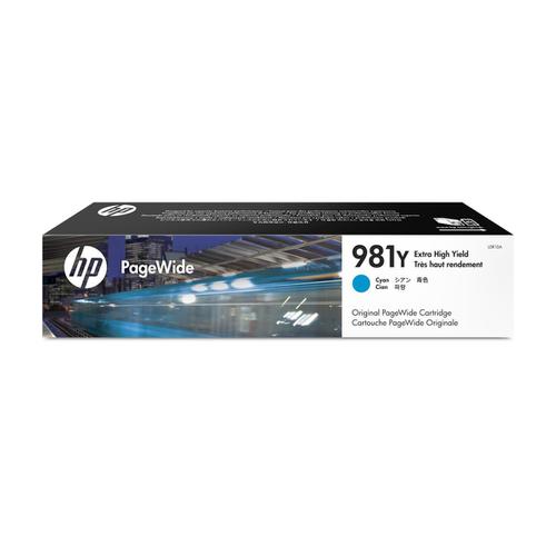 Hewlett Packard [HP] No.981Y InkjetCart PageWide XHYPageLife16000pp Cyan Ref L0R13A *3to5 Day Leadtime*
