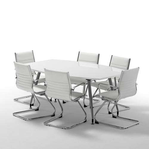 Sonix Boardroom Table Writable Gloss 1800x1200x800mm White Ref I003057