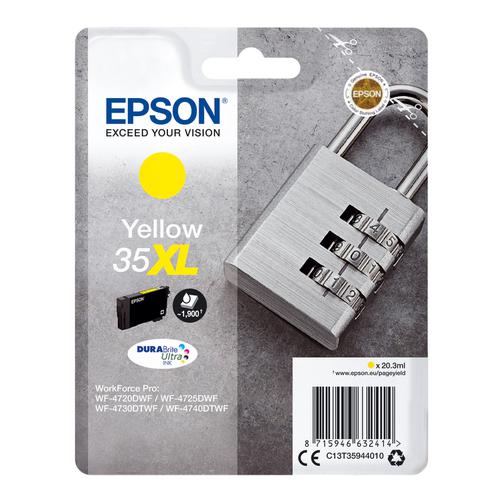 Epson 35XL Inkjet Cartridge High Yield Page Life 1900pp 20.3ml Yellow Ref C13T35944010  156474