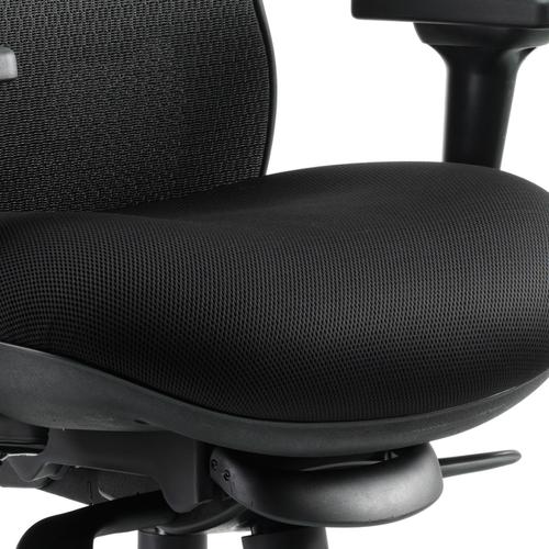 Adroit Stealth Shadow Ergo Posture Chair With Arms With Headrest Airmesh Seat Mesh Back Black Ref KC0158