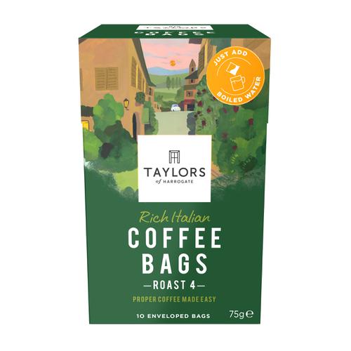 Taylors Rich Italian Coffee Bags Ref 0403390 [Pack 10]
