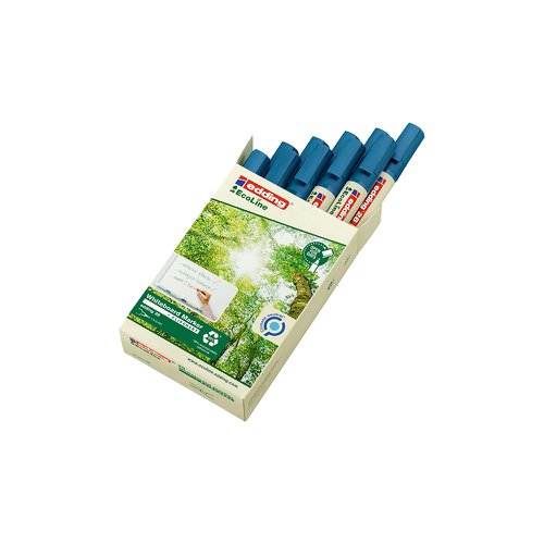 Edding 28 Ecoline Climate Neutral Bullet Tipped Whiteboard Marker Blue 4-28003 Pack x 10 Edding