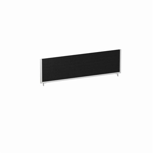 Trexus 1400x400 Rectangular Bench Desk Screen Black/Silver 1400x400mm Ref LEB050
