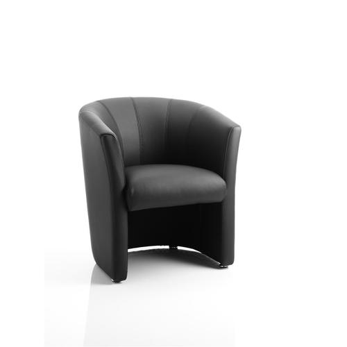 Trexus Tub Arm Chair Black Leather 450x480x460mm Ref BR000100