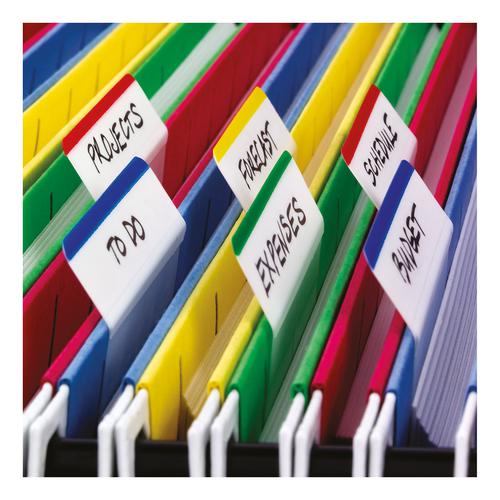 Post-it Index Filing Tabs Strong Flat 51x38mm Six Each of Blu/Gre/Red/Yel Ref 70071425006 [Pack 6]  4076988