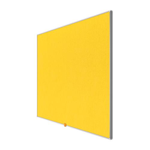 Nobo Impression Pro Widescreen Felt Notice Board 710x400mm Yellow Ref 1915429
