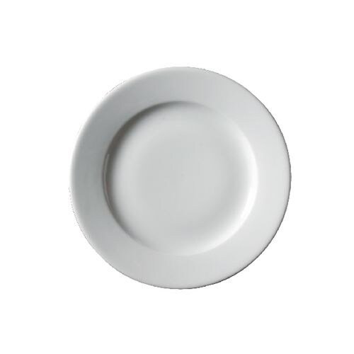 Classic Wide Rimmed Plate Pure White 17cm