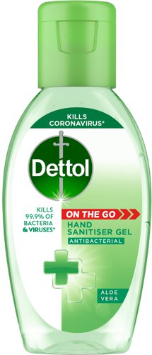 Dettol Antibacterial Hand Hygiene Gel Aloe Vera 50ml