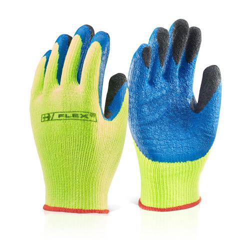 Supertouch Topaz Ice Plus Gloves Acrylic Textured Latex Palm Large