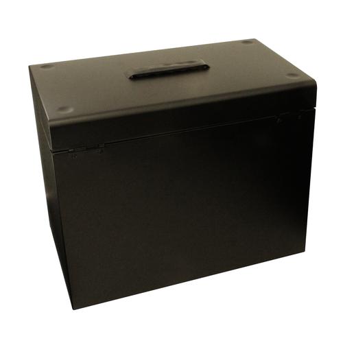 Metal File Box with 5 Suspension Files and 2 Keys Steel A4 Black 159724 Buy online at Office 5Star or contact us Tel 01594 810081 for assistance
