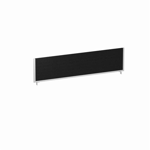 Trexus 1600x400 Rectangular Bench Desk Screen Black/Silver 1600x400mm Ref LEB051