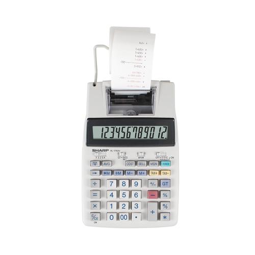 Sharp Desktop Printing Calculator 12 Digit Display 2 Colour Printing 150x52x230mm Grey Ref SH-EL1750V Sharp