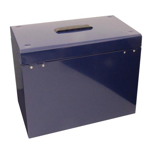 Metal File Box with 5 Suspension Files and 2 Keys Steel A4 Blue 160784 Buy online at Office 5Star or contact us Tel 01594 810081 for assistance