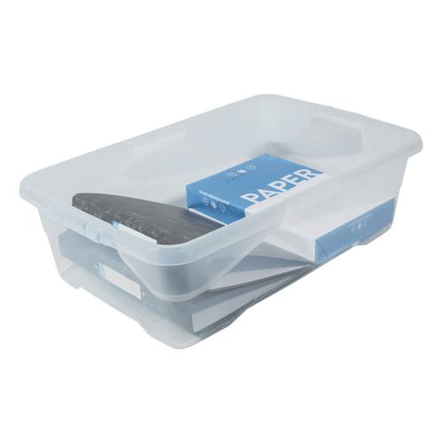 Strata Curve Box 30 Litre Clear Ref XW201B-CLR 160956 Buy online at Office 5Star or contact us Tel 01594 810081 for assistance