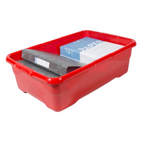 Strata Curve Box 30 Litre Red Ref XW201B-RED 162091 Buy online at Office 5Star or contact us Tel 01594 810081 for assistance