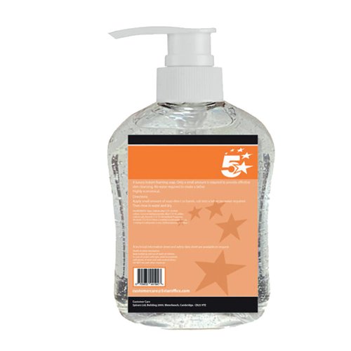 5 Star Facilities Hand sanitiser 70% Alcohol 500ml With Pump Dispenser