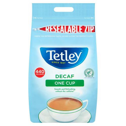 Tetley One Cup Decaffeinated Tea Bags [Pack 440]