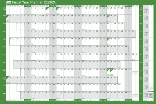 Sasco 2023-2024 Fiscal Year Planner Mounted Landscape 915x610mm Ref 2410201