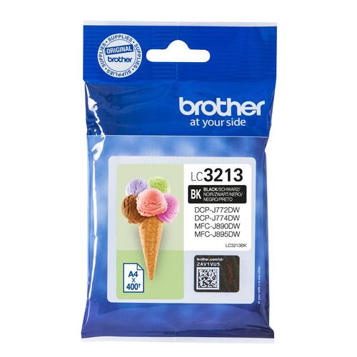 Brother Inkjet Cartridge High Yield Page Life 400pp Black Ref LC3213BK 163038 Buy online at Office 5Star or contact us Tel 01594 810081 for assistance