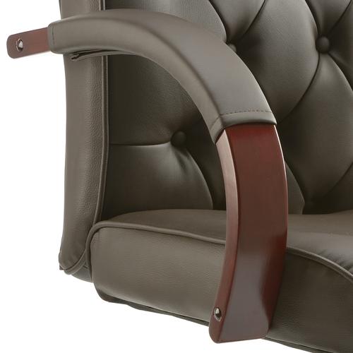 Trexus Chesterfield Executive Chair With Arms Leather Brown Ref EX000003