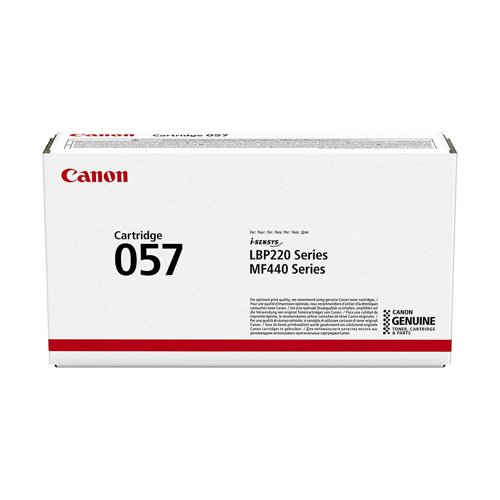 Canon i-SENSYS 057H Toner Cartridge High Yield Page Life 10,000pp Black Ref 3010C002