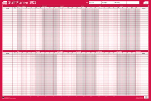 Sasco 2023 Staff Planner Mounted Landscape 915x610mm Ref 2410204