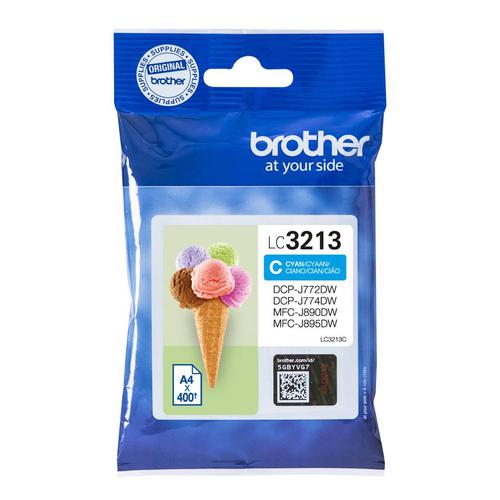 Brother Inkjet Cartridge High Yield Page Life 400pp Cyan Ref LC3213C