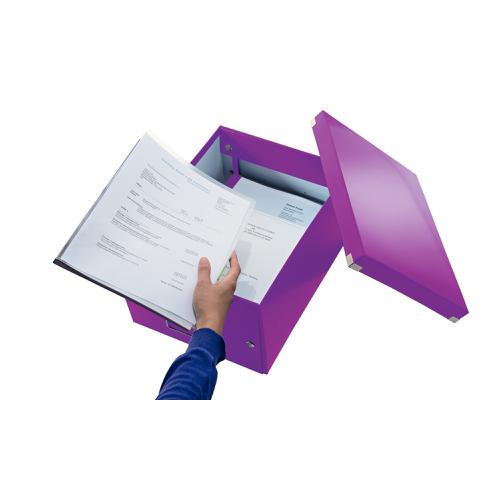 Leitz Click & Store Collapsible Storage Box Medium For A4 Purple Ref 60440062 ACCO Brands