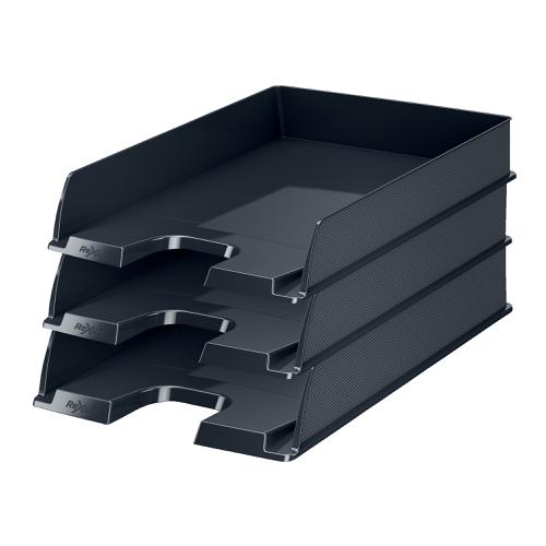 Rexel Choices Filing Tray for Desks A4 Black 164399 Buy online at Office 5Star or contact us Tel 01594 810081 for assistance