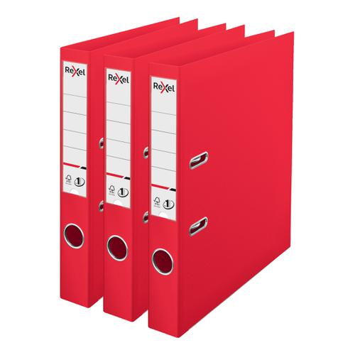 Rexel Choices LArch File PP 50mm A4 Red Ref 2115508