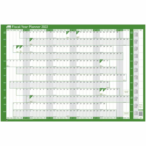 Sasco 2022-2023 Fiscal Year Planner Mounted Landscape 915x610mm Ref 2410163
