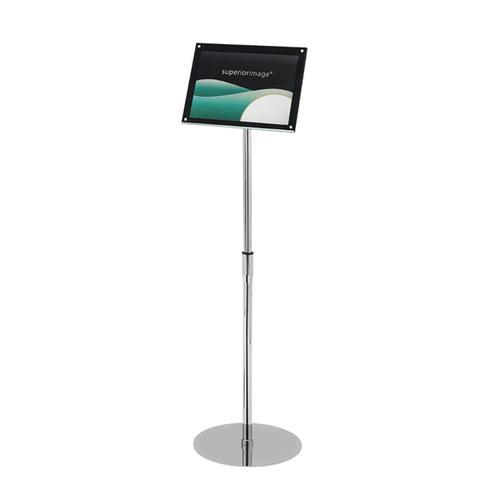 Deflecto Sign Holder with Bevel Magnetic Cover Floor Standing Heavyweight A4 Ref DE790845 Deflecto