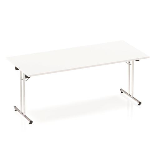 Sonix Rectangular Chrome Leg Folding Meeting Table 1800x800mm White Ref I000710
