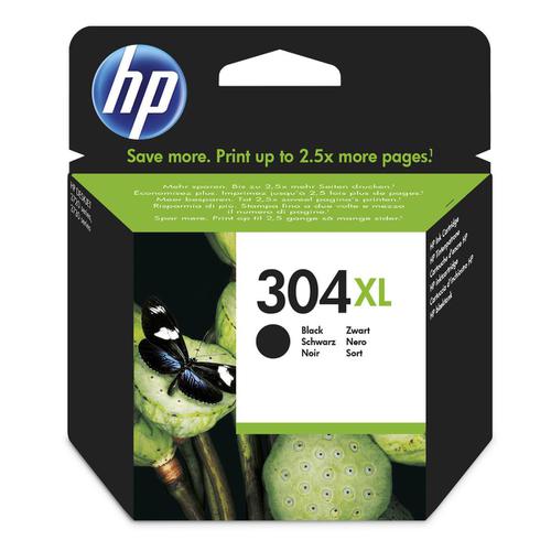 Hewlett Packard [HP] No.304XL Inkjet Cartridge High Yield Page Life 300pp 5.5ml Black Ref N9K08AE HP