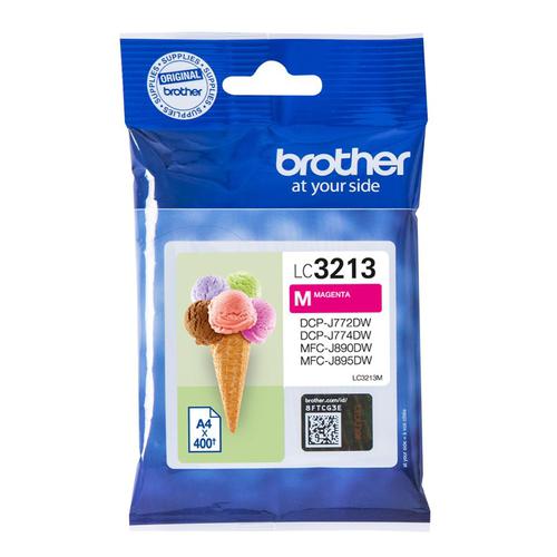 Brother Inkjet Cartridge High Yield Page Life 400pp Magenta Ref LC3213M