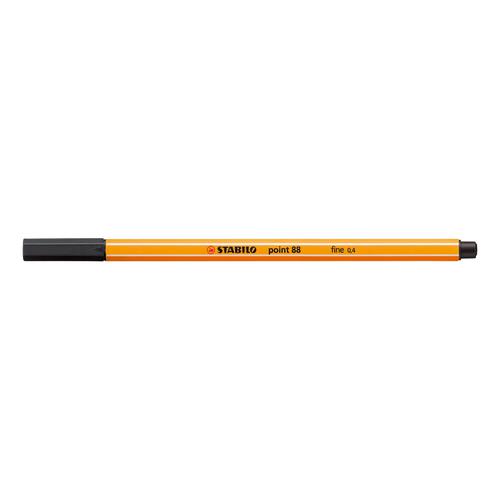 Stabilo Point 88 Fineliner Pen 0.4mm Line Black Ref 88/46 [Pack 10] Stabilo