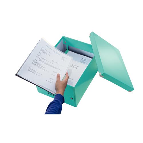 Leitz Click & Store Collapsible Storage Box Medium For A4 Ice Blue Ref 60440051 165642 Buy online at Office 5Star or contact us Tel 01594 810081 for assistance