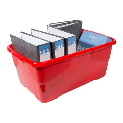 Strata Curve Box 42 Litre Red Ref XW202B-RED 165650 Buy online at Office 5Star or contact us Tel 01594 810081 for assistance