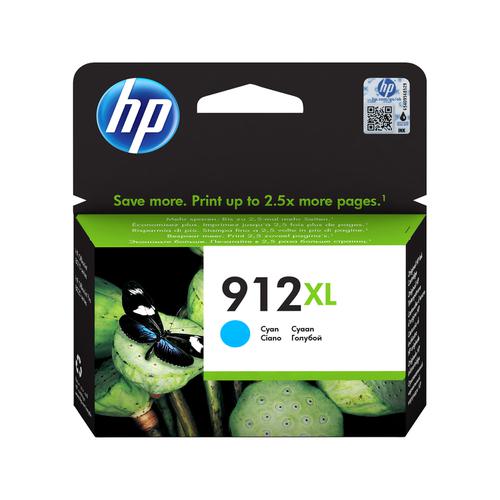 Hewlett Packard 912XL Inkjet Cartridge High Yield Page Life 825pp 9.9ml Cyan Ref 3YL81AE HP